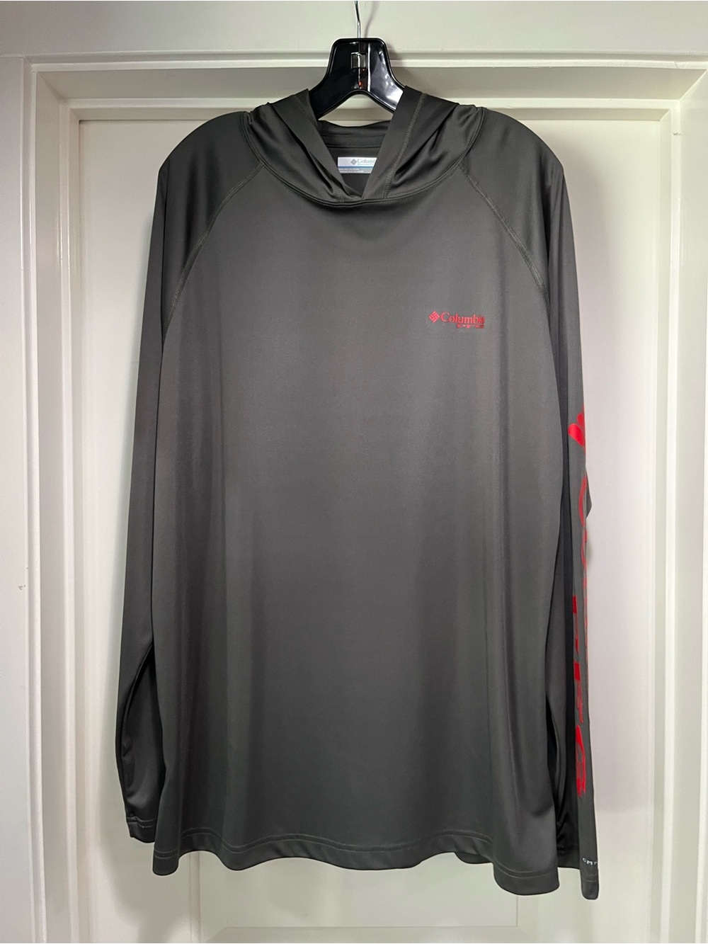 Pre-Owned Columbia PFG Terminal Tackle Hoodie Large Tundra UPF 50 Omni-Shade
